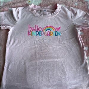 Pink Kids 'Hello Kindergarten' T-Shirt